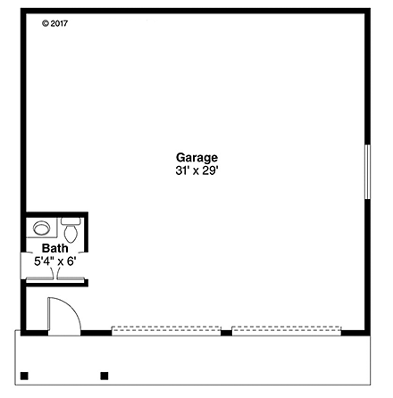 Garage Plan 41331 - 2 Car Garage First Level Plan