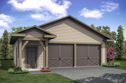 Garage Plan 41331 - 2 Car Garage Elevation