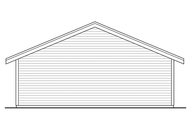 Cottage Rear Elevation of Plan 41331