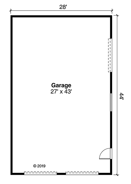 Garage Plan 41332 - 3 Car Garage First Level Plan