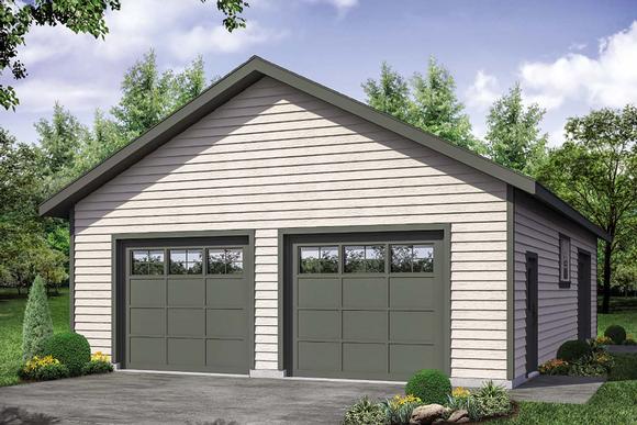 Garage Plan 41332 - 3 Car Garage Elevation