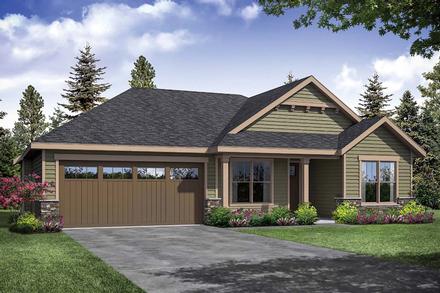 Ranch Traditional Elevation of Plan 41340