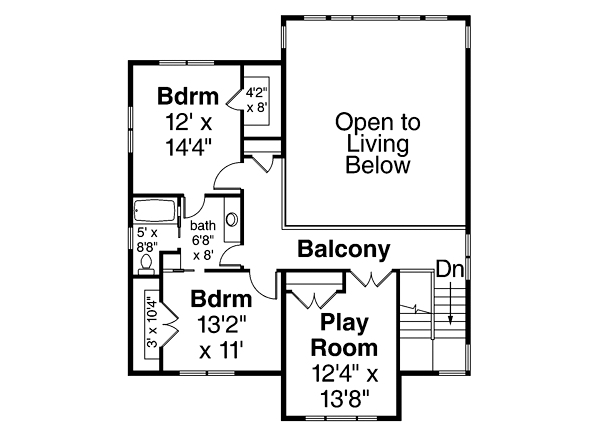 Contemporary Prairie Style Level Two of Plan 41343