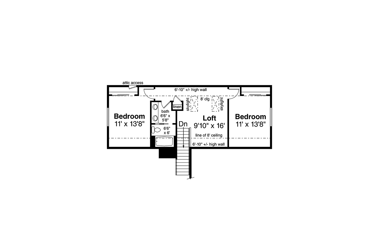 Ranch Traditional Level Two of Plan 41354