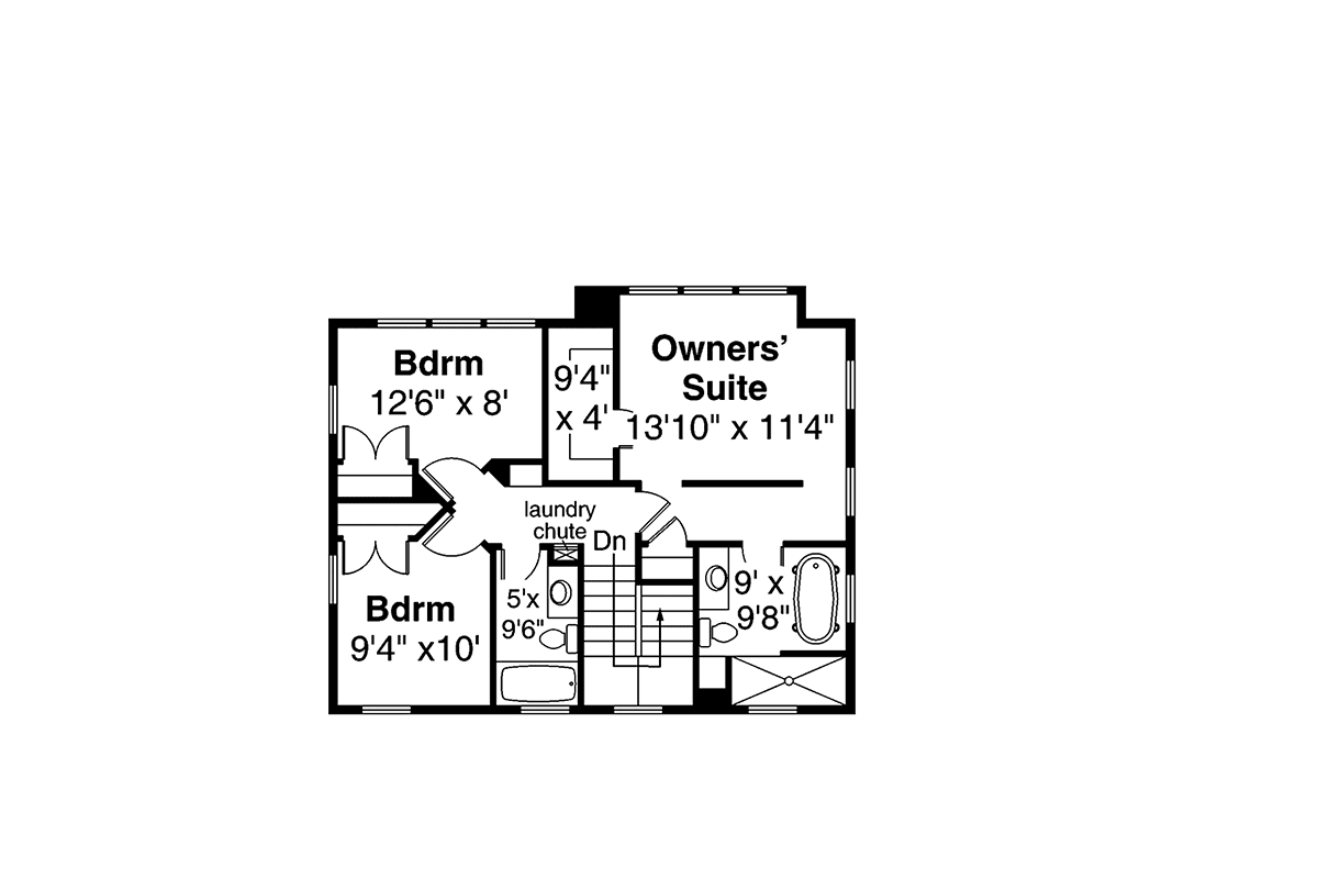 Colonial Contemporary Southern Level Two of Plan 41356