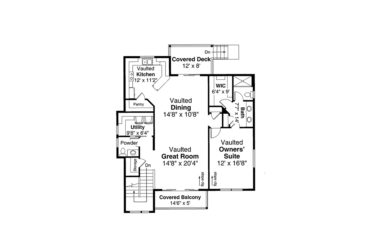 Contemporary Modern Narrow Lot Level Two of Plan 41359