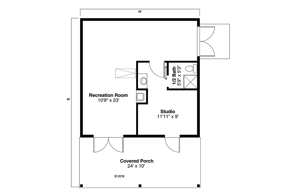 Cottage Level One of Plan 41361