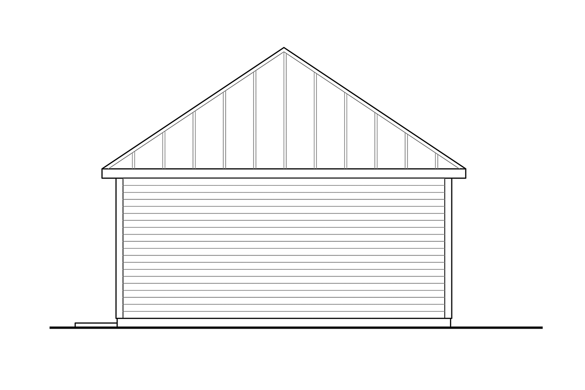 Cottage Rear Elevation of Plan 41361