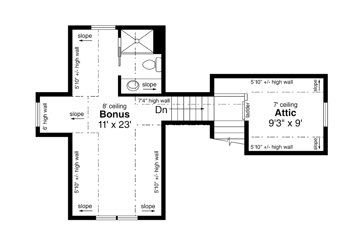 Cottage Country Traditional Level Two of Plan 41363