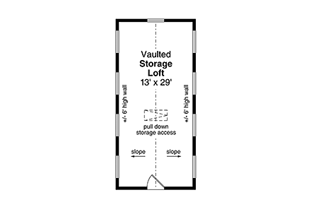 Garage Plan 41364 - 2 Car Garage Second Level Plan