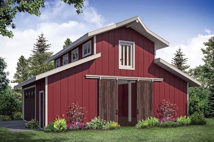 Country Farmhouse Traditional Elevation of Plan 41364