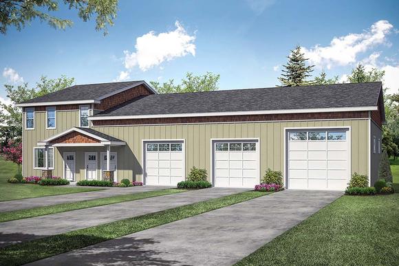 Garage Plan 41368 - 3 Car Garage Apartment Elevation