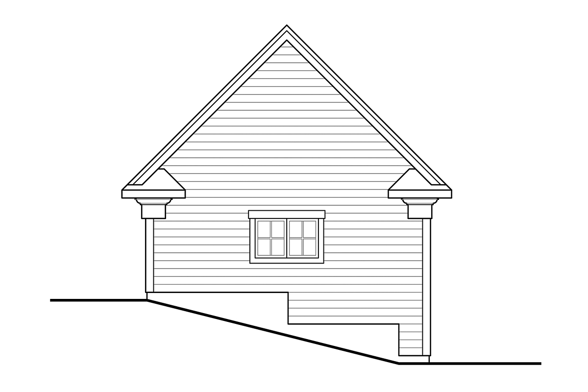 European Traditional Rear Elevation of Plan 41369