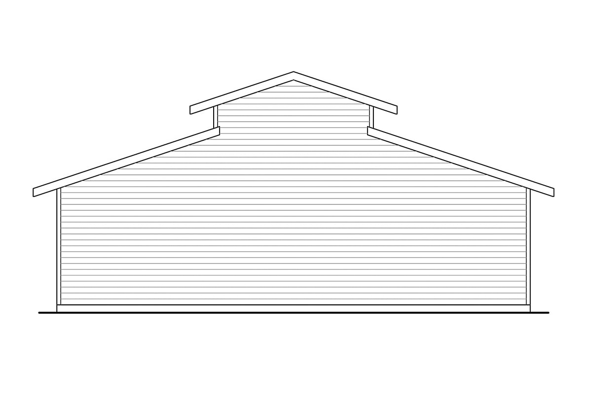 Traditional Rear Elevation of Plan 41370