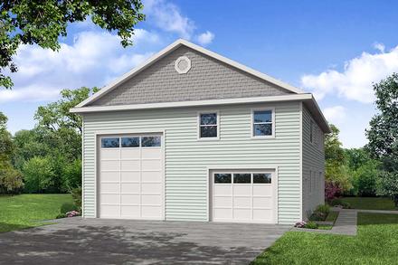 Garage Plan 41371 - 2 Car Garage Apartment Elevation