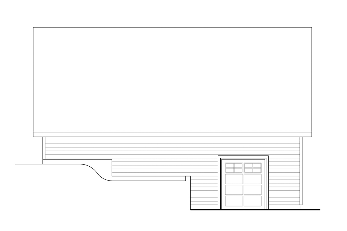 Country Traditional Rear Elevation of Plan 41373