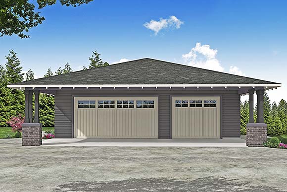 Garage Plan 41374 - 2 Car Garage Elevation