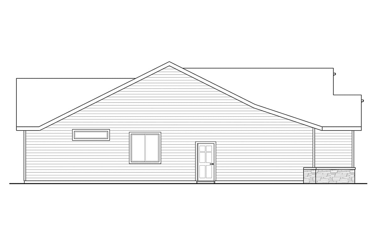 Country, Ranch, Traditional Plan with 2378 Sq. Ft., 3 Bedrooms, 2 Bathrooms, 2 Car Garage Picture 3