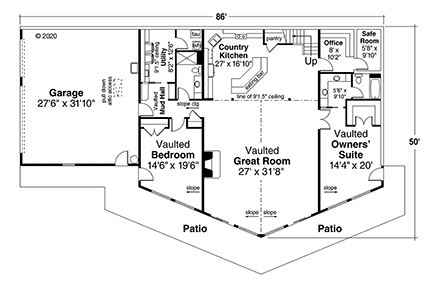 House Plan 41378 First Level Plan