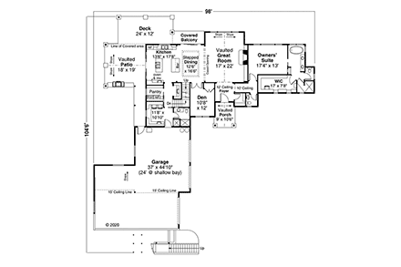 House Plan 41380 First Level Plan