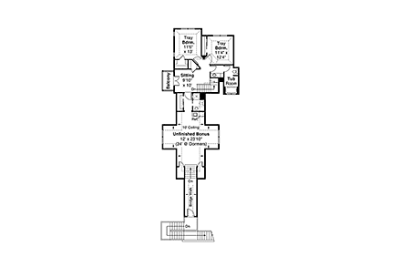 House Plan 41380 Second Level Plan