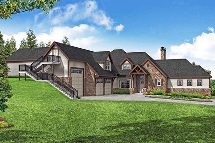 Craftsman European Elevation of Plan 41380