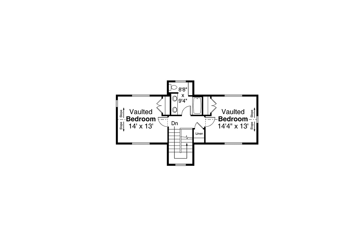 Country Craftsman Farmhouse Level Two of Plan 41381