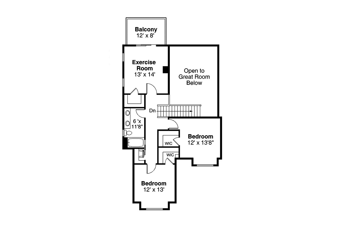 Country Craftsman Traditional Level Two of Plan 41384