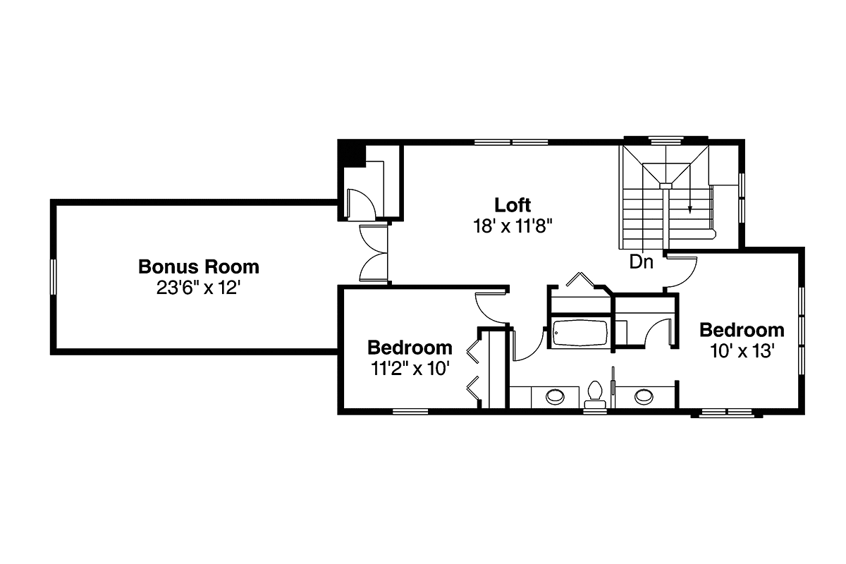Contemporary Southwest Level Two of Plan 41388