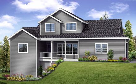 Contemporary Country Ranch Elevation of Plan 41390