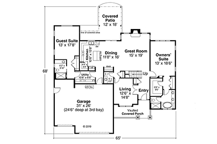 House Plan 41395 First Level Plan