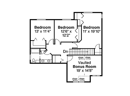 House Plan 41395 Second Level Plan