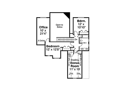 House Plan 41398 Second Level Plan