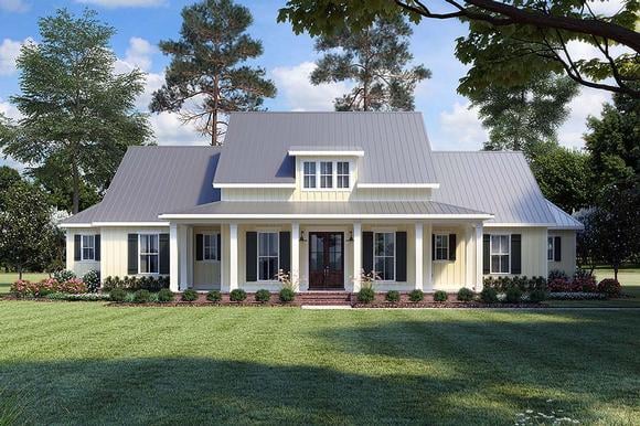 Country, Farmhouse, Traditional House Plan 41400 with 3 Beds, 3 Baths, 2 Car Garage Elevation