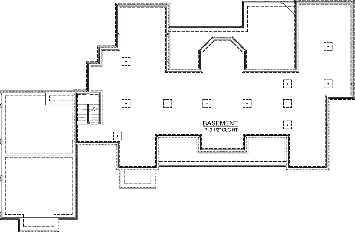 Country Farmhouse Lower Level of Plan 41405