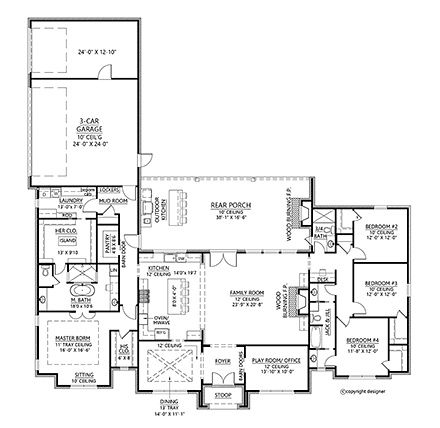 House Plan 41408 First Level Plan