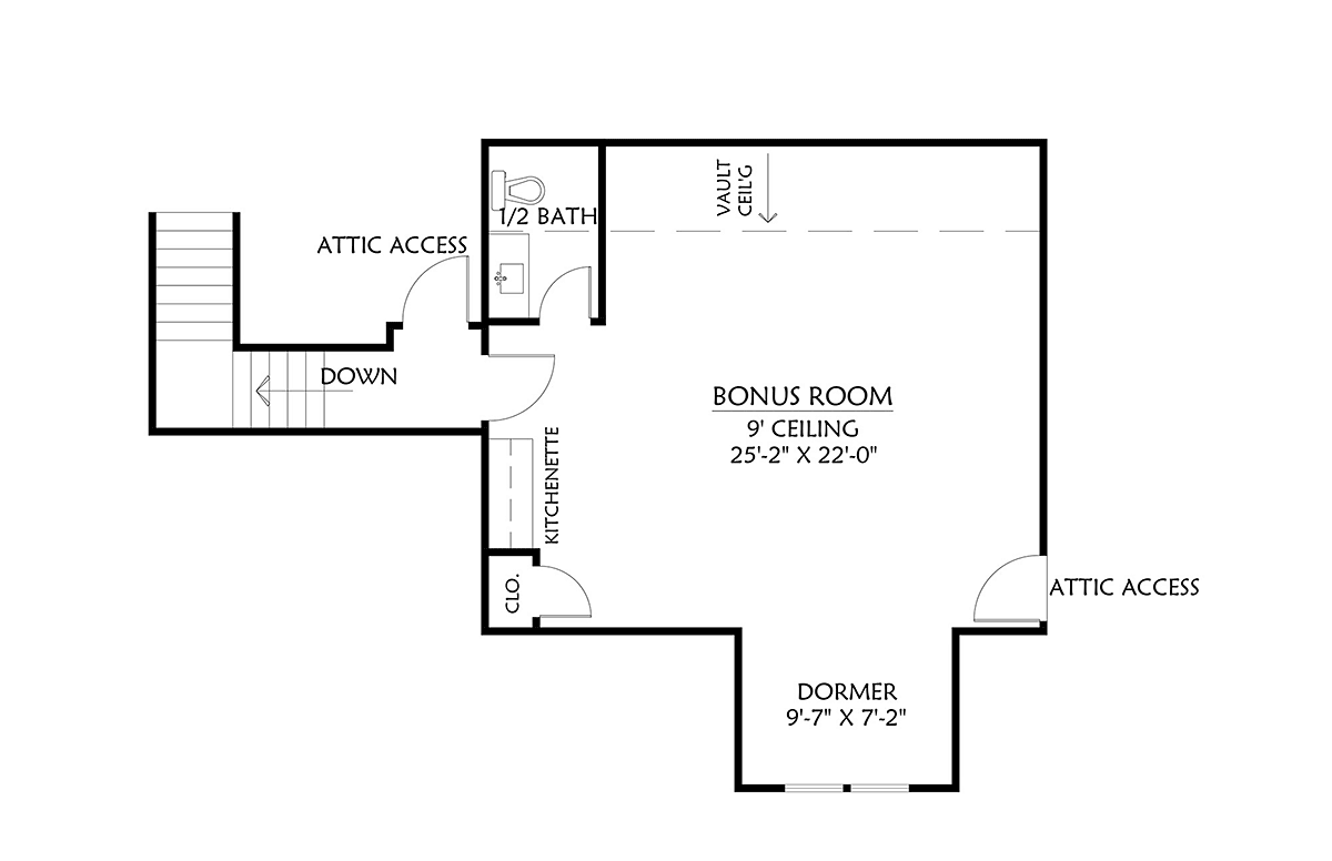 Country Farmhouse New American Style Level Two of Plan 41423