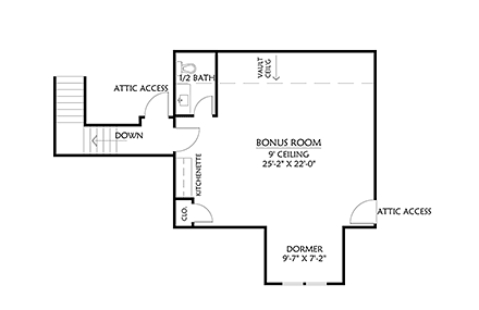 House Plan 41423 Second Level Plan