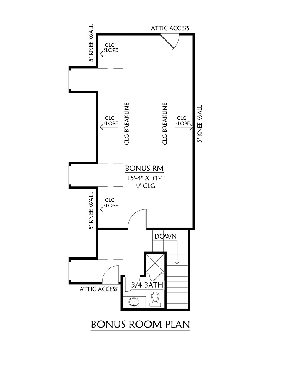 Acadian French Country Southern Level Two of Plan 41431