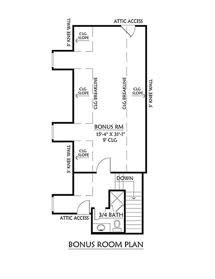 House Plan 41431 Second Level Plan