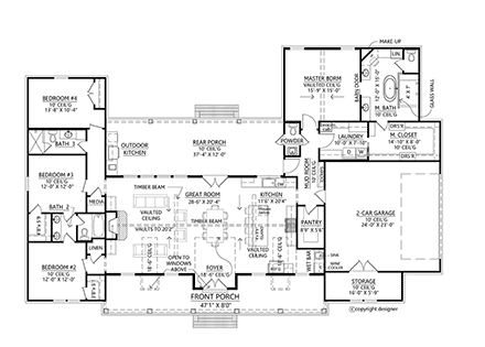 House Plan 41434 First Level Plan