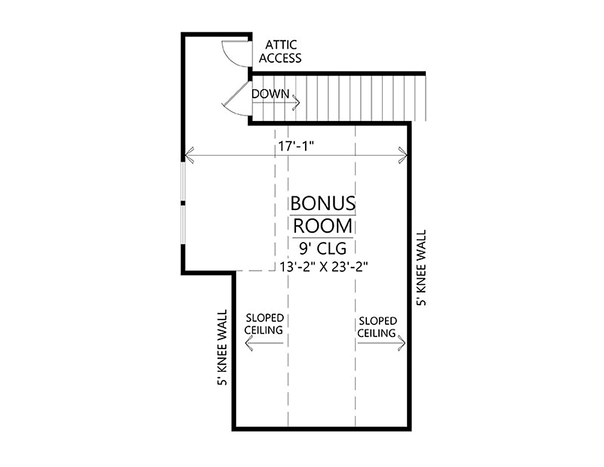 Craftsman Farmhouse New American Style Level Two of Plan 41436