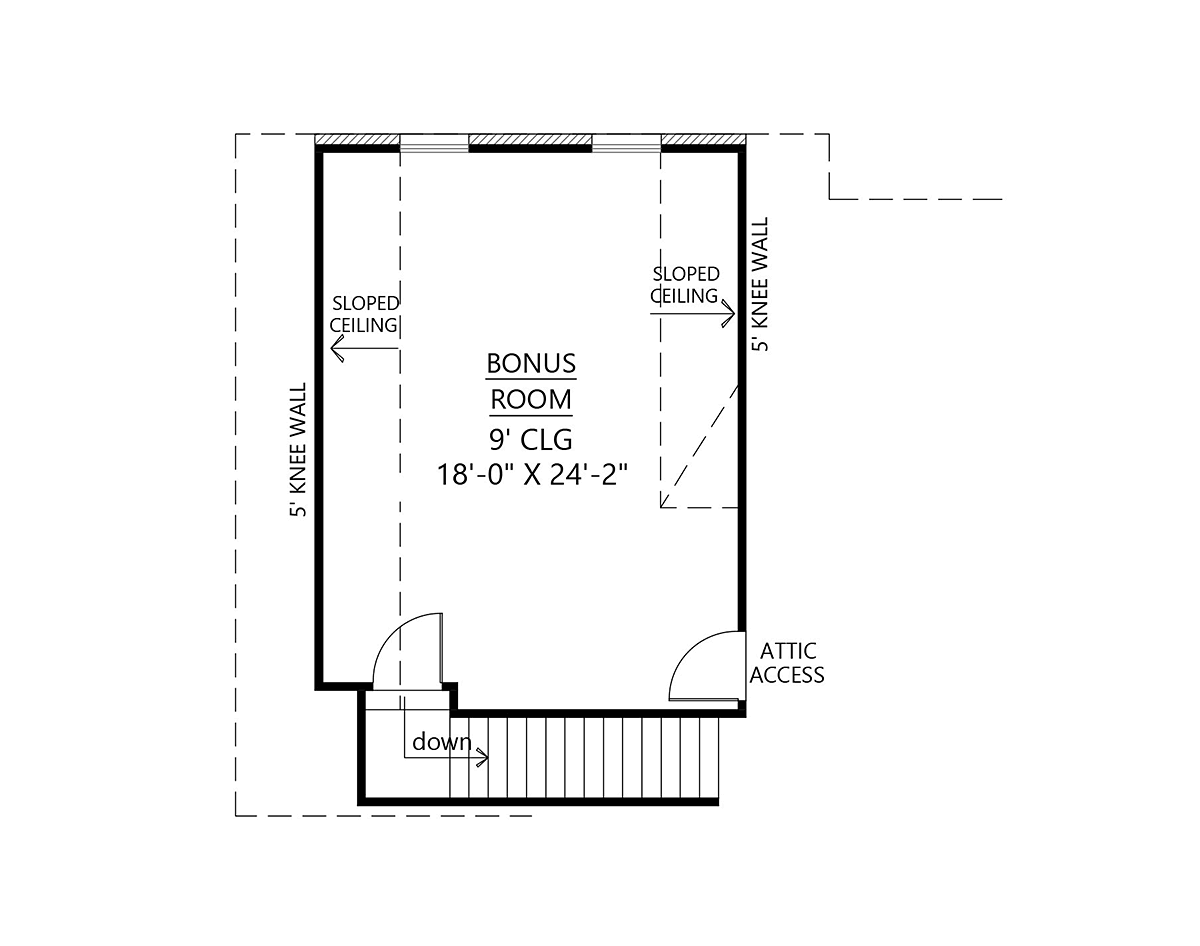 Acadian European French Country Level Two of Plan 41440