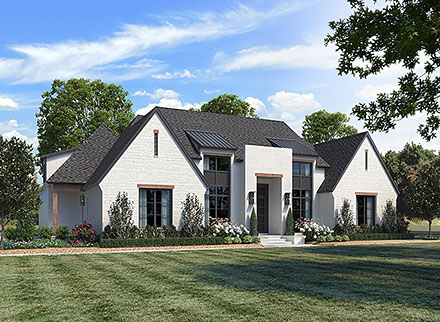 Acadian Contemporary Elevation of Plan 41448