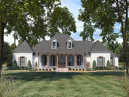 Acadian Southern Elevation of Plan 41450