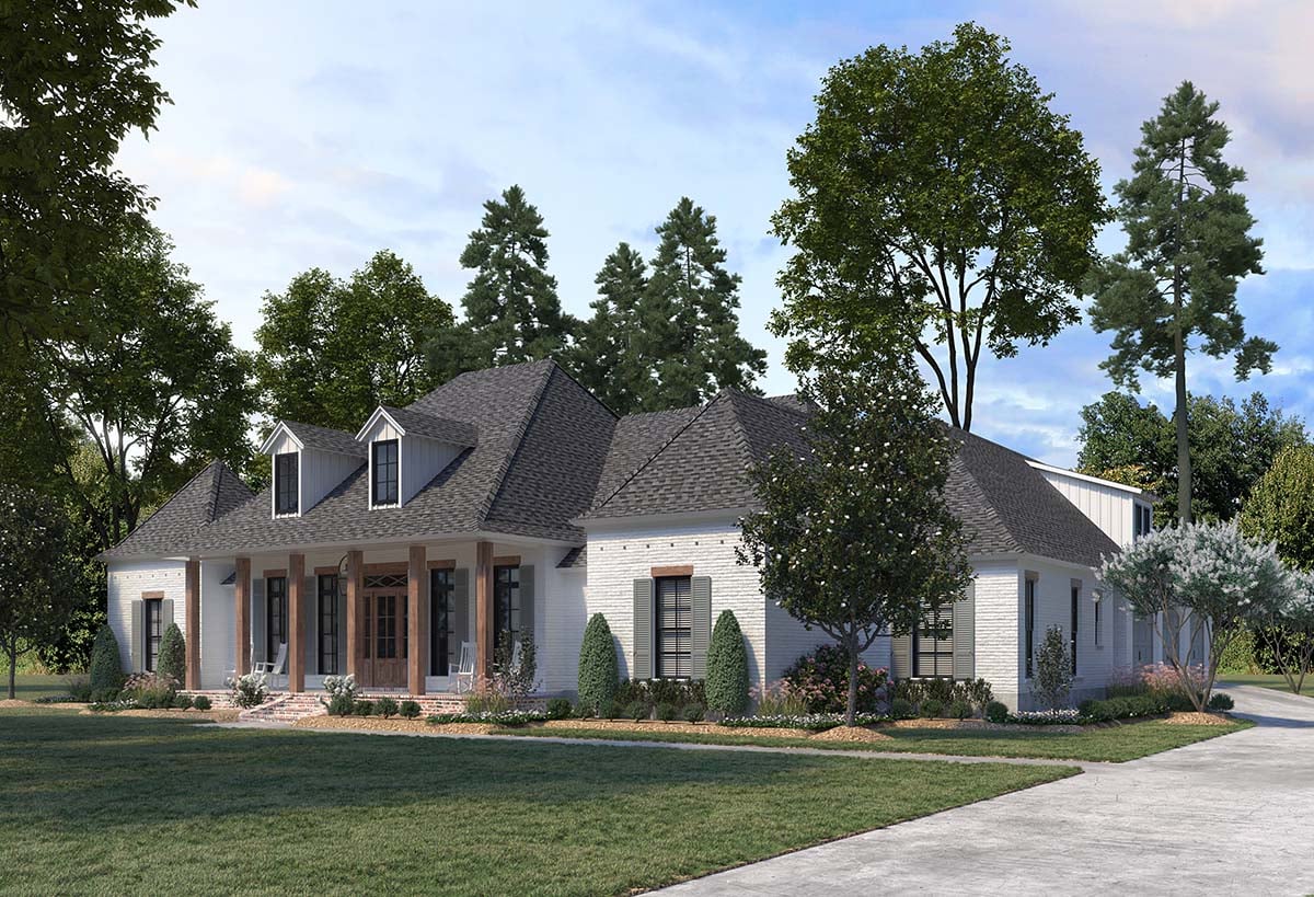 Acadian, Southern Plan with 3059 Sq. Ft., 4 Bedrooms, 5 Bathrooms, 3 Car Garage Picture 2