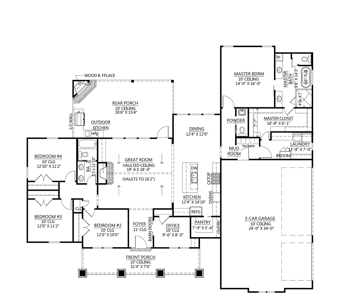 Bungalow Cottage Craftsman Level One of Plan 41457