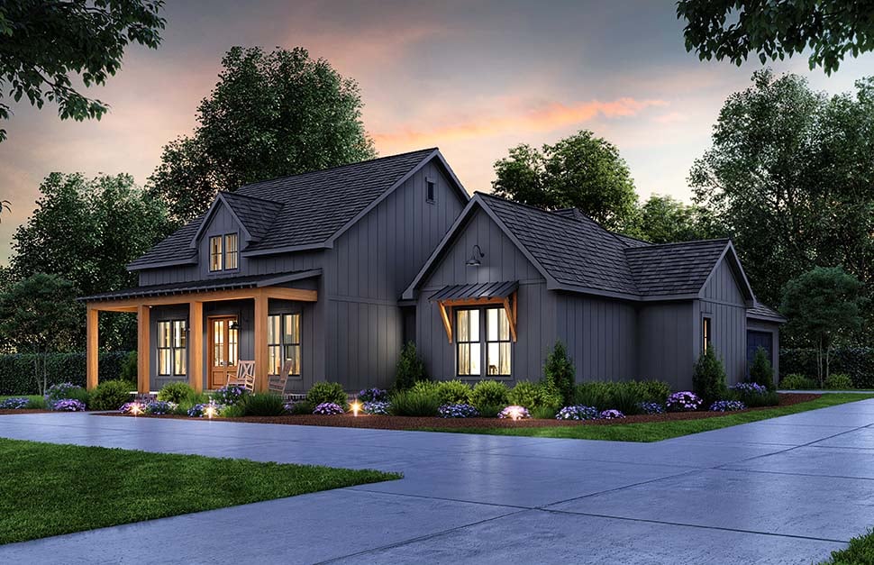Craftsman, Farmhouse, New American Style Plan with 2291 Sq. Ft., 4 Bedrooms, 3 Bathrooms, 2 Car Garage Picture 4