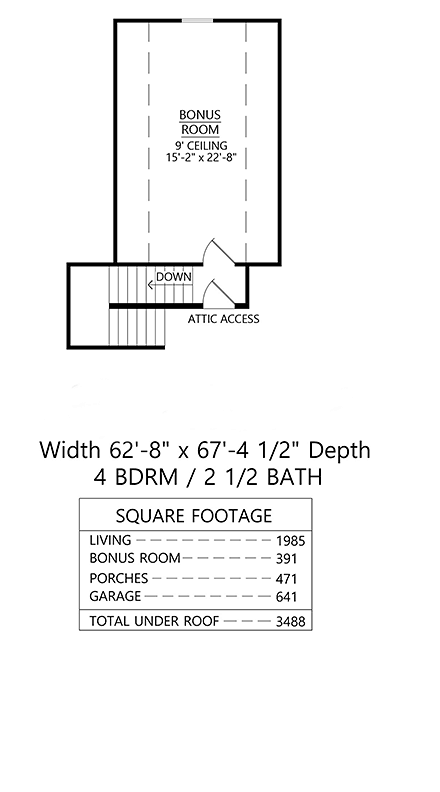 House Plan 41469 Second Level Plan