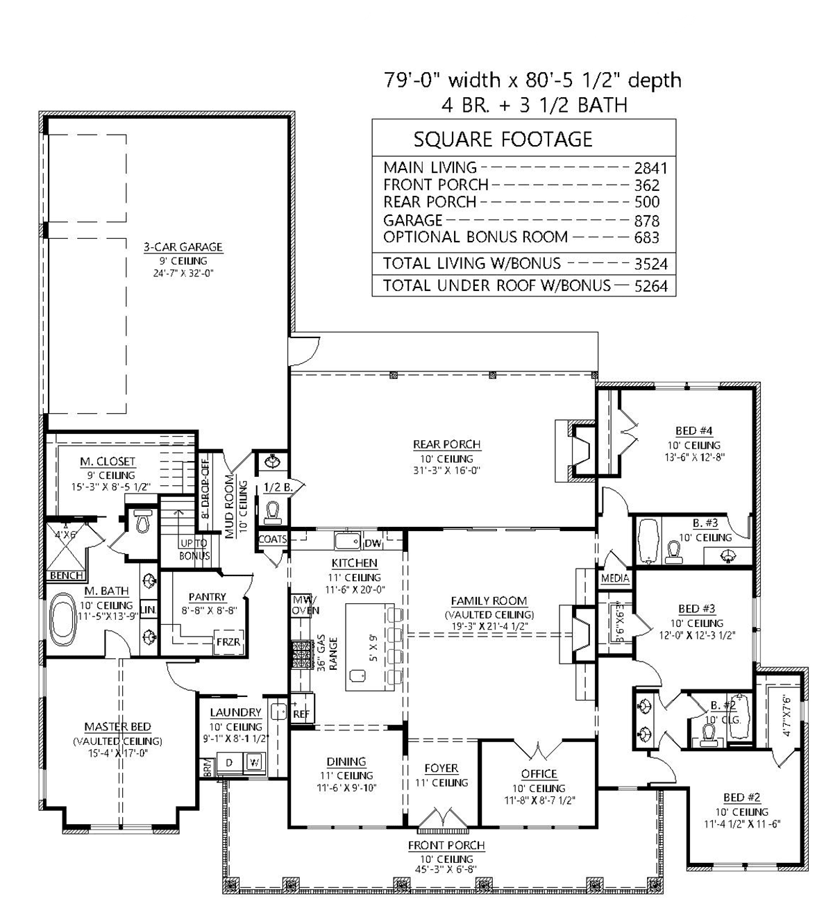 House Plan 41471 Level One